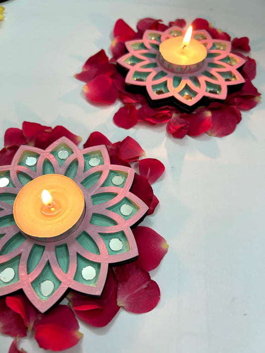 Floral Tealight Candle Holders
