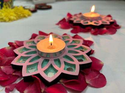 Floral Tealight Candle Holders