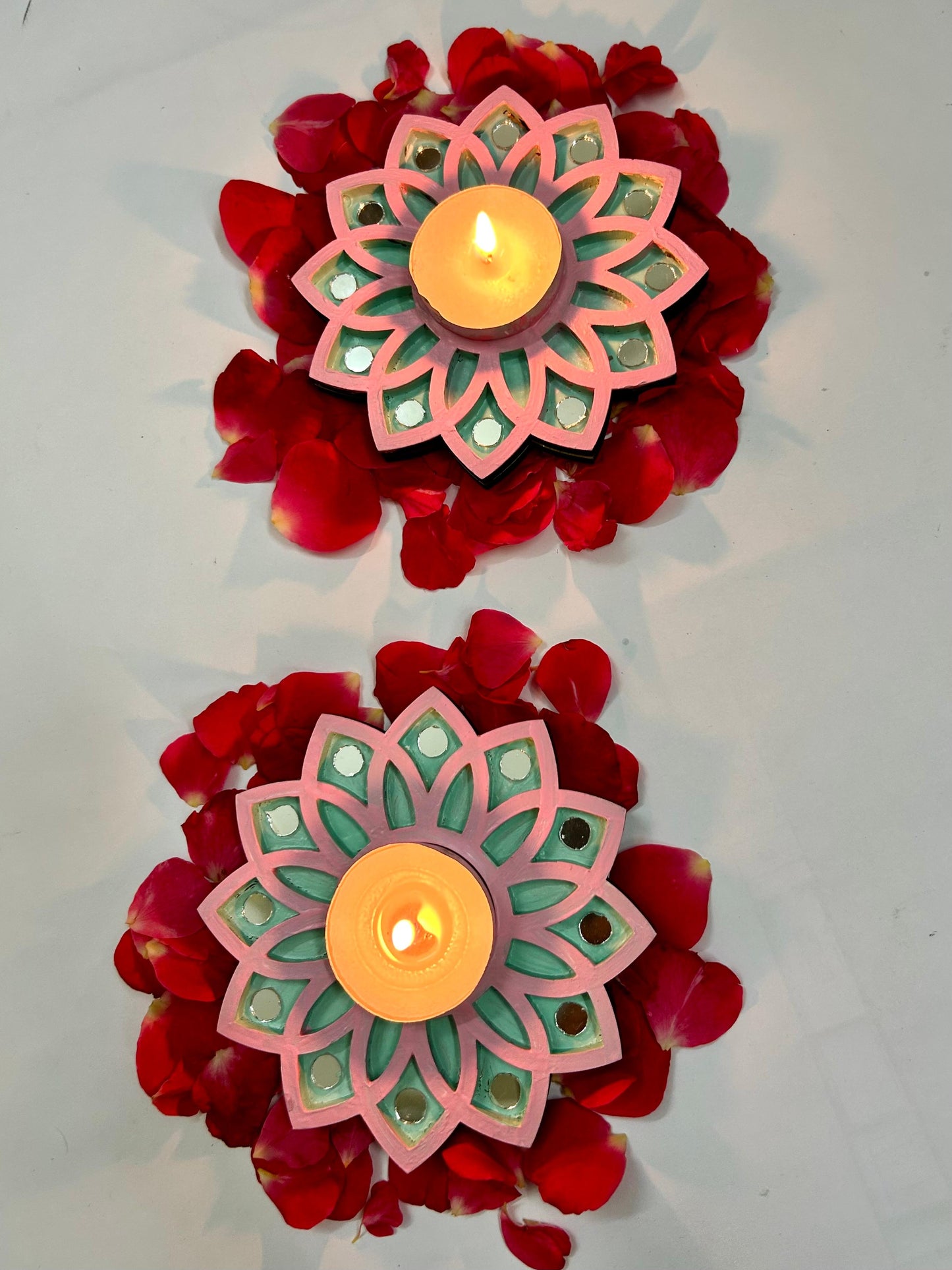 Floral Tealight Candle Holders